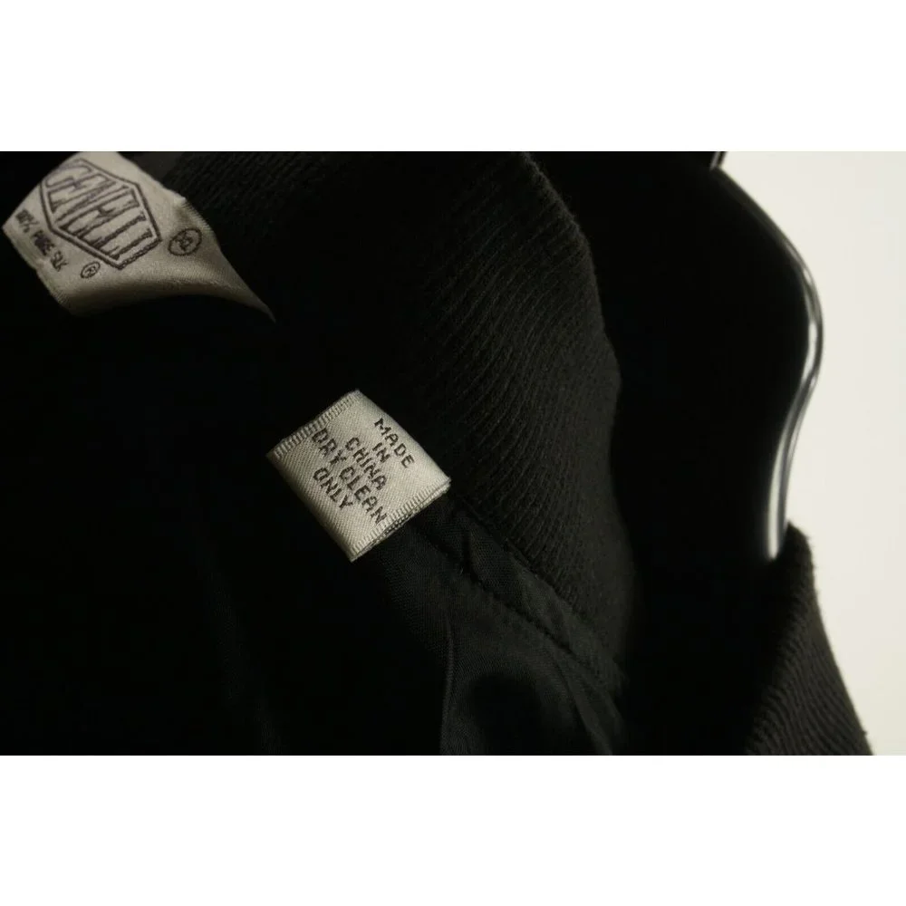 Vintage‎ Genelli 100% Silk Men's XL Black Retro Geometric Floral Satin Cardigan